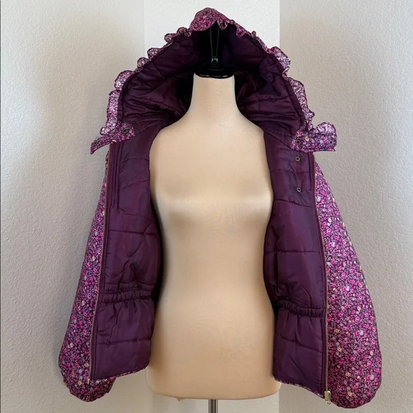 LoveShackFancy Modena Puffer Quilted Floral Print Jacket Size Small NWOT